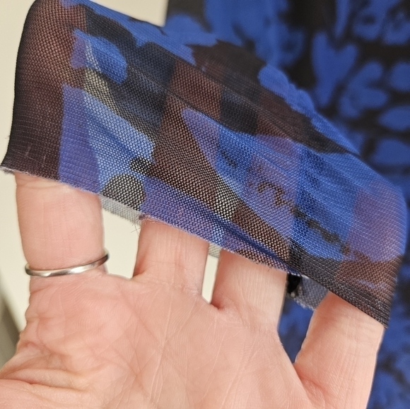 Blue floral  print COTEMPORAINE dress - Picture 5 of 6